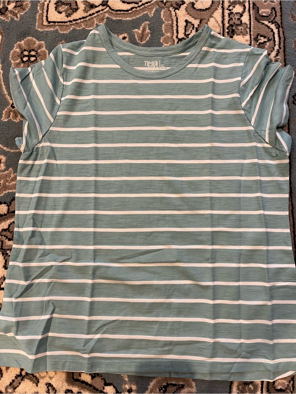 Teal and White T-Shirt